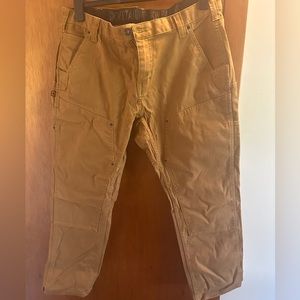 Dovetail workwear womens maven x pants in saddle brown color.